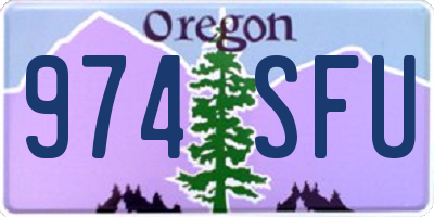 OR license plate 974SFU