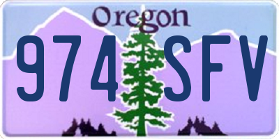 OR license plate 974SFV