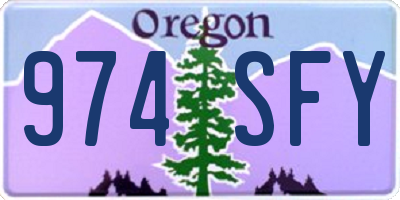 OR license plate 974SFY