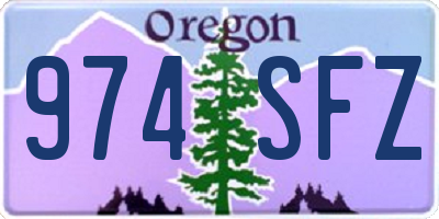 OR license plate 974SFZ