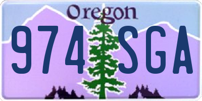 OR license plate 974SGA