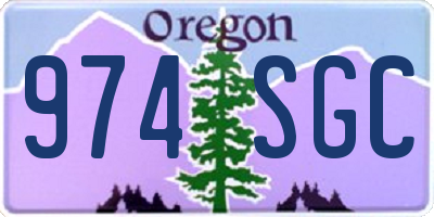 OR license plate 974SGC