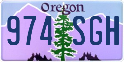 OR license plate 974SGH