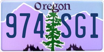 OR license plate 974SGI