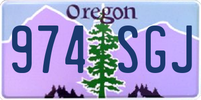 OR license plate 974SGJ