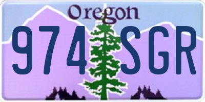 OR license plate 974SGR