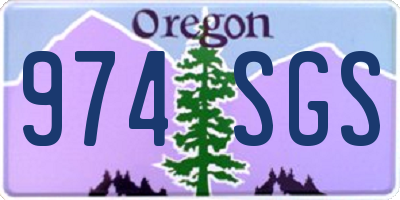 OR license plate 974SGS