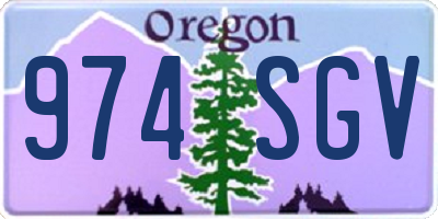 OR license plate 974SGV