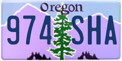 OR license plate 974SHA