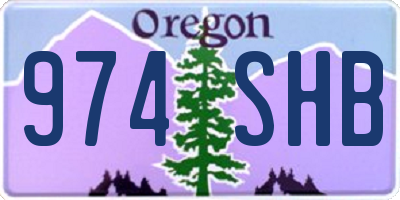 OR license plate 974SHB