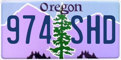 OR license plate 974SHD