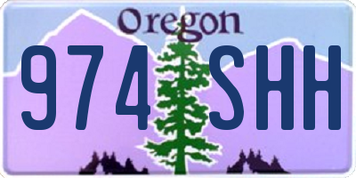 OR license plate 974SHH