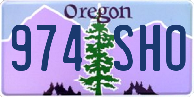 OR license plate 974SHO