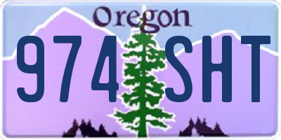 OR license plate 974SHT