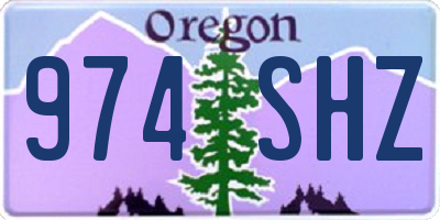 OR license plate 974SHZ