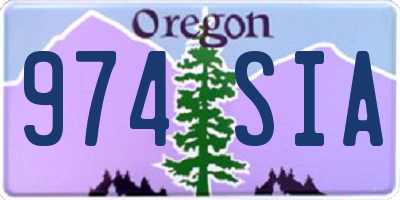 OR license plate 974SIA