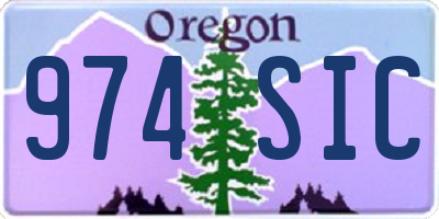 OR license plate 974SIC