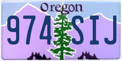 OR license plate 974SIJ