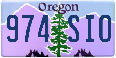 OR license plate 974SIO