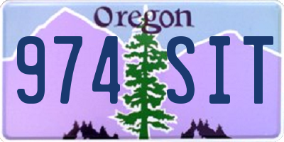 OR license plate 974SIT