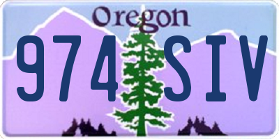 OR license plate 974SIV