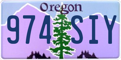 OR license plate 974SIY