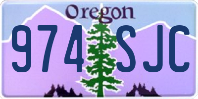 OR license plate 974SJC