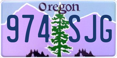 OR license plate 974SJG