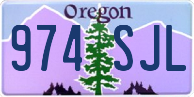 OR license plate 974SJL