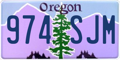 OR license plate 974SJM