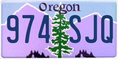 OR license plate 974SJQ