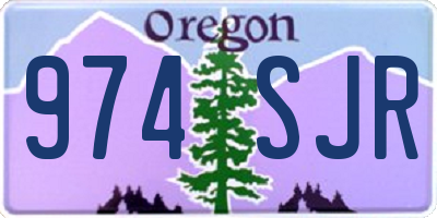 OR license plate 974SJR