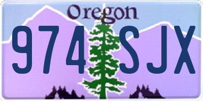 OR license plate 974SJX