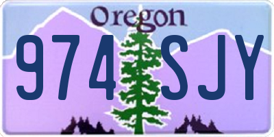 OR license plate 974SJY