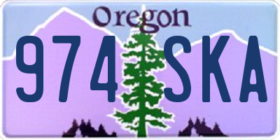 OR license plate 974SKA