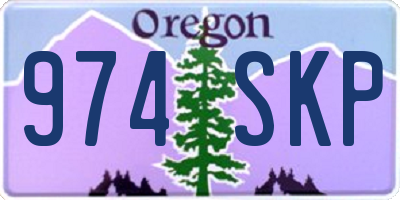 OR license plate 974SKP