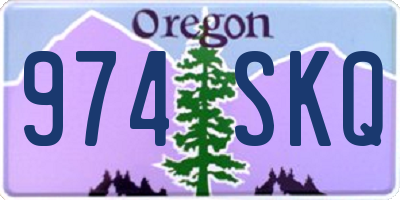 OR license plate 974SKQ