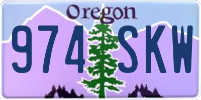 OR license plate 974SKW
