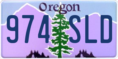 OR license plate 974SLD
