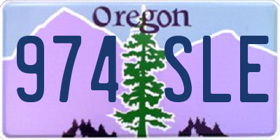 OR license plate 974SLE