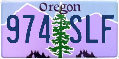 OR license plate 974SLF