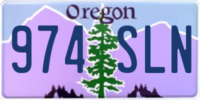 OR license plate 974SLN