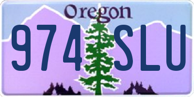 OR license plate 974SLU