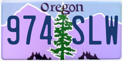 OR license plate 974SLW