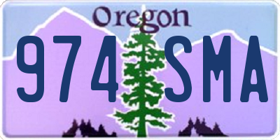 OR license plate 974SMA