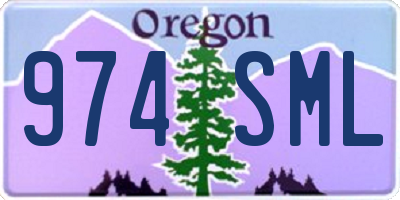 OR license plate 974SML