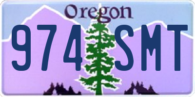 OR license plate 974SMT
