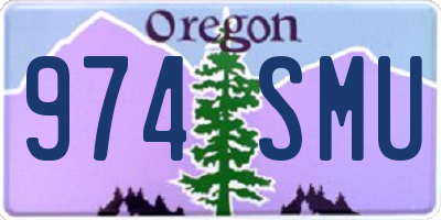 OR license plate 974SMU