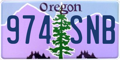 OR license plate 974SNB