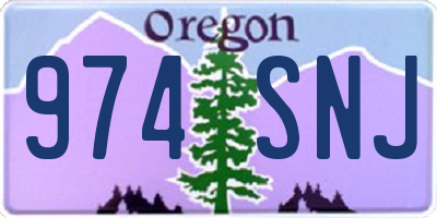 OR license plate 974SNJ